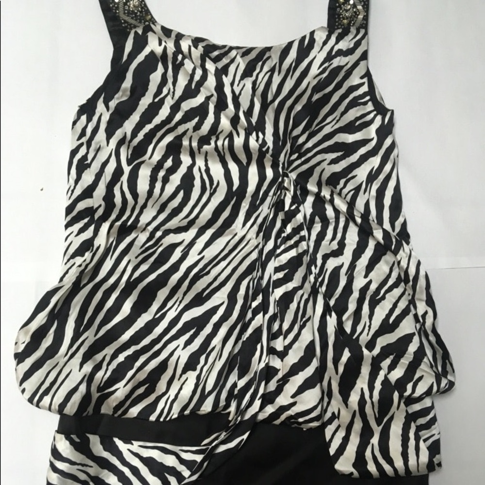Silk tunic top mini dress